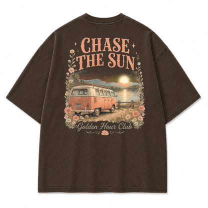 Golden Hour Lakeside Van Graphic T-Shirt