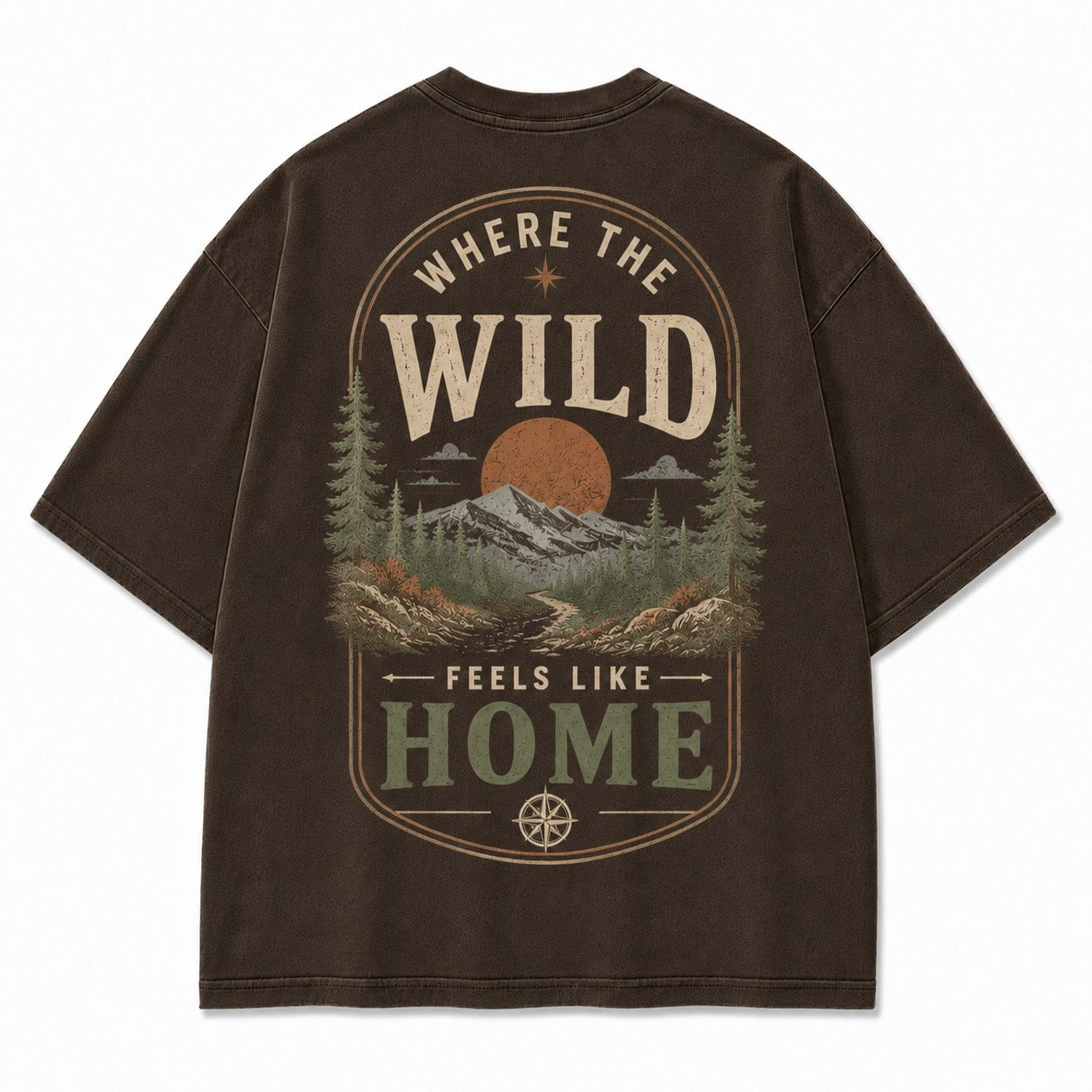 Where the Wild Feels Like Home Washed T-Shirt