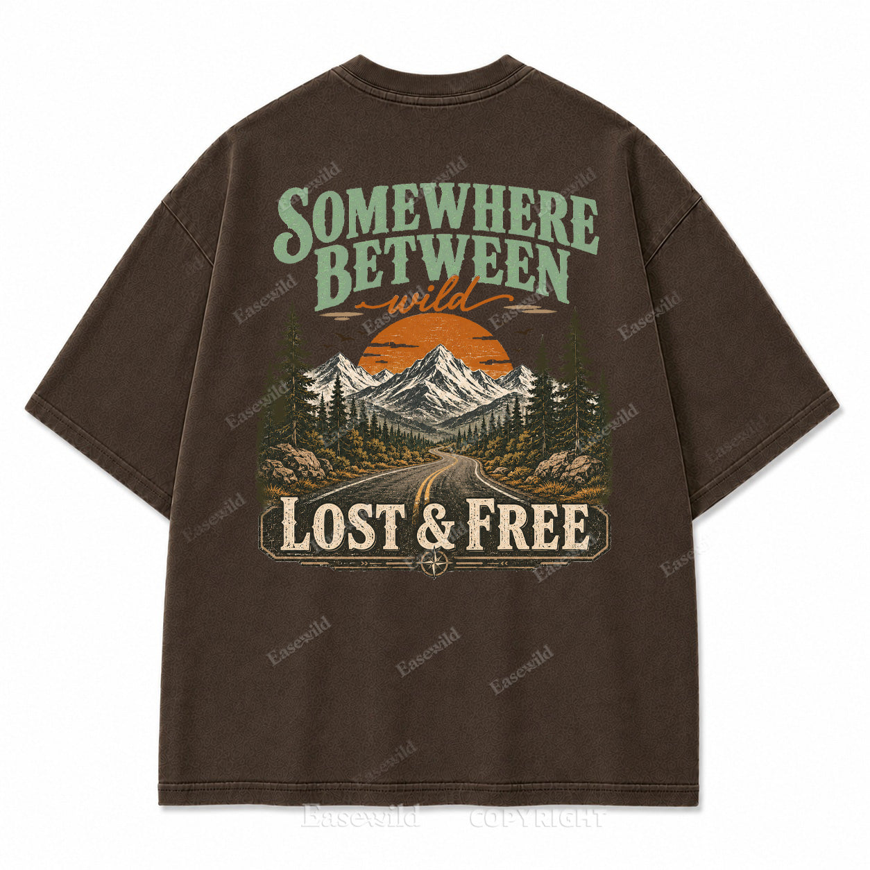 Somewhere Between Wild Washed Back Print Tee