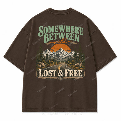 Somewhere Between Wild Washed Back Print Tee
