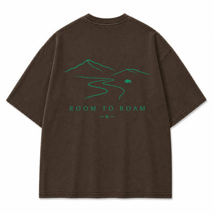 Room to Roam Mountain Bison Graphic T-Shirt