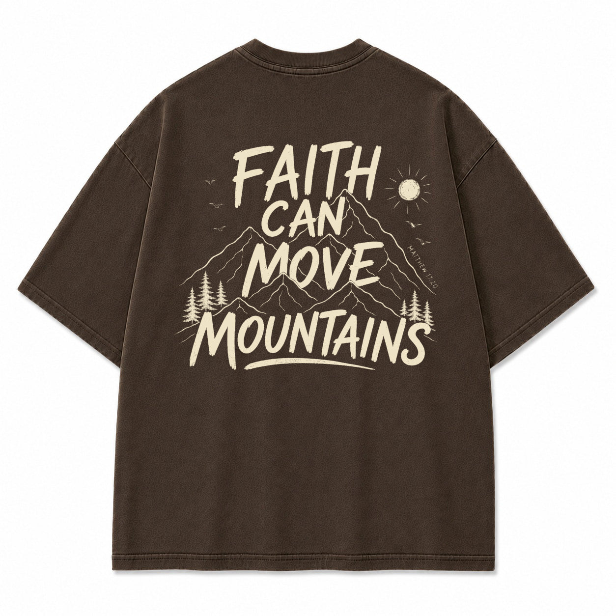 Faith Mountains Line Art Graphic T-Shirt