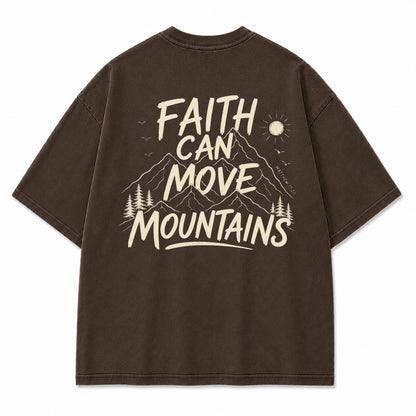 Faith Mountains Line Art Graphic T-Shirt