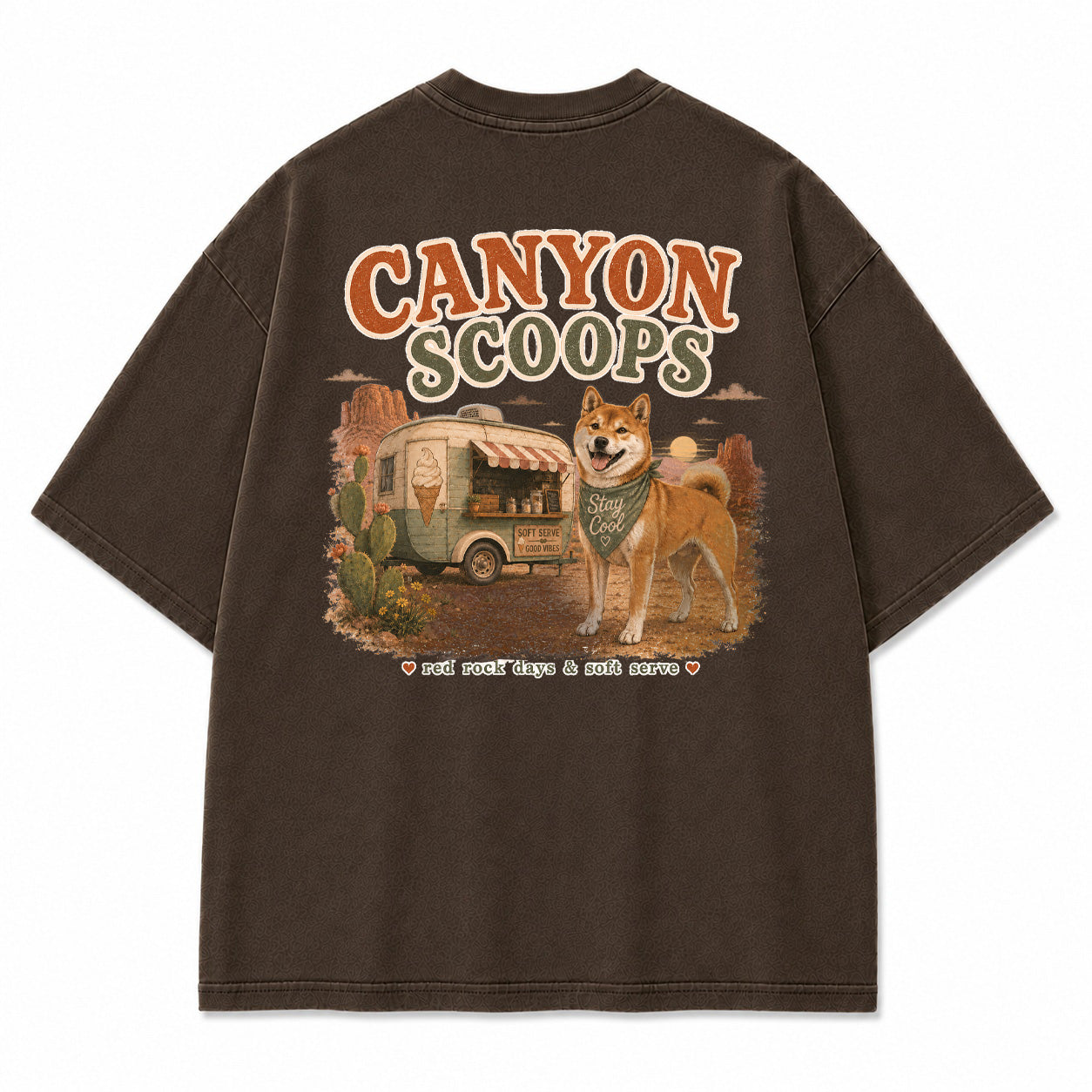 Canyon Scoops Shiba Inu Graphic T-Shirt