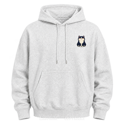 Moody Cat Crew Graphic Hoodie