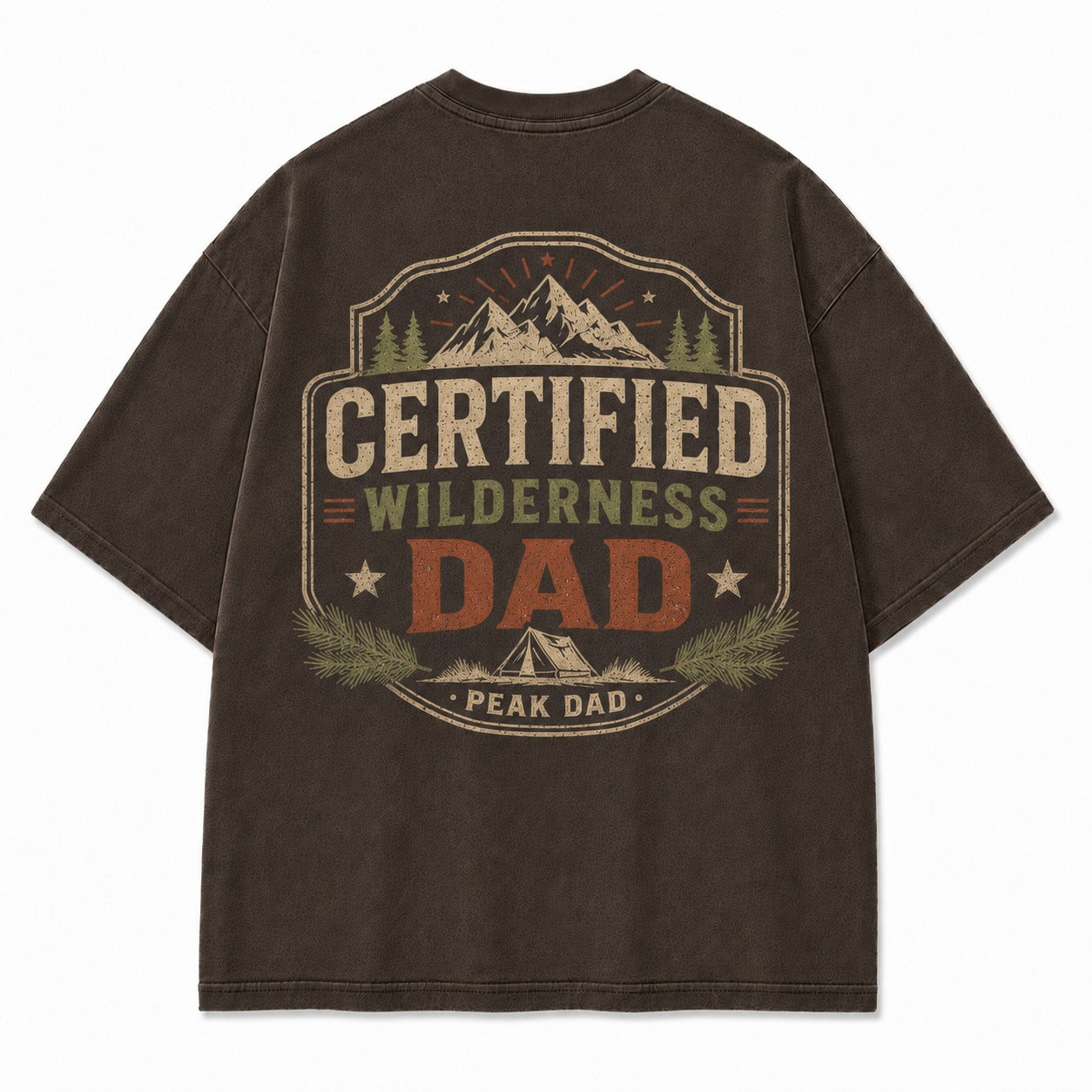 Certified Wilderness Dad Washed T-Shirt