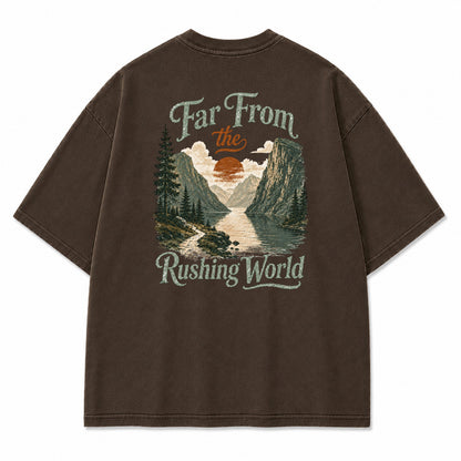 Far From the Rushing World Graphic T-Shirt