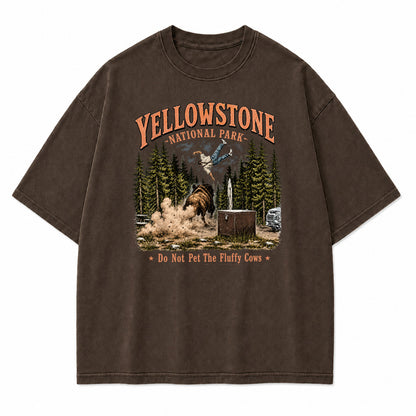 Yellowstone Fluffy Cows Bison Graphic T-Shirt