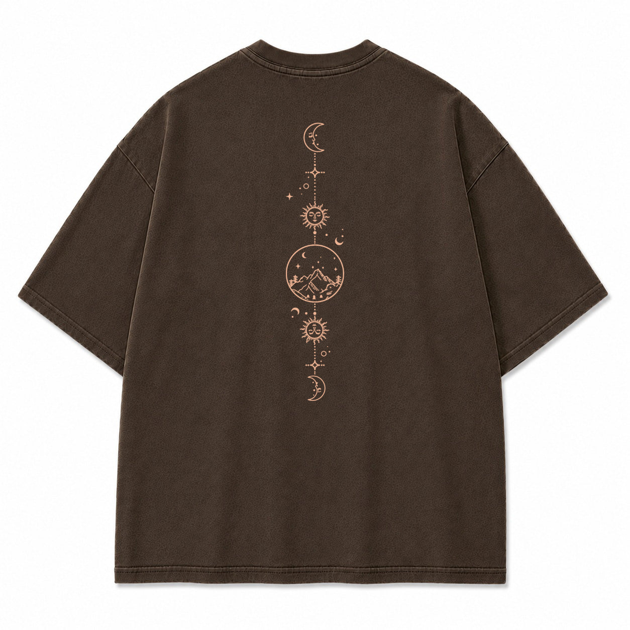 Celestial Balance Mountain Moon Graphic T-Shirt
