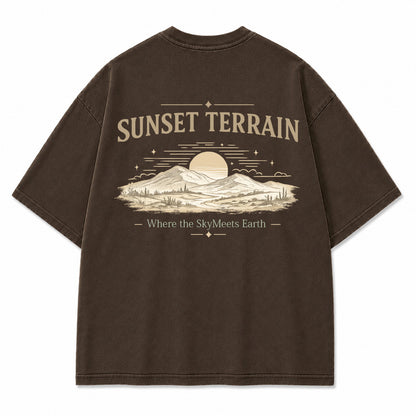 Golden Horizon Desert Ridge Graphic T-Shirt