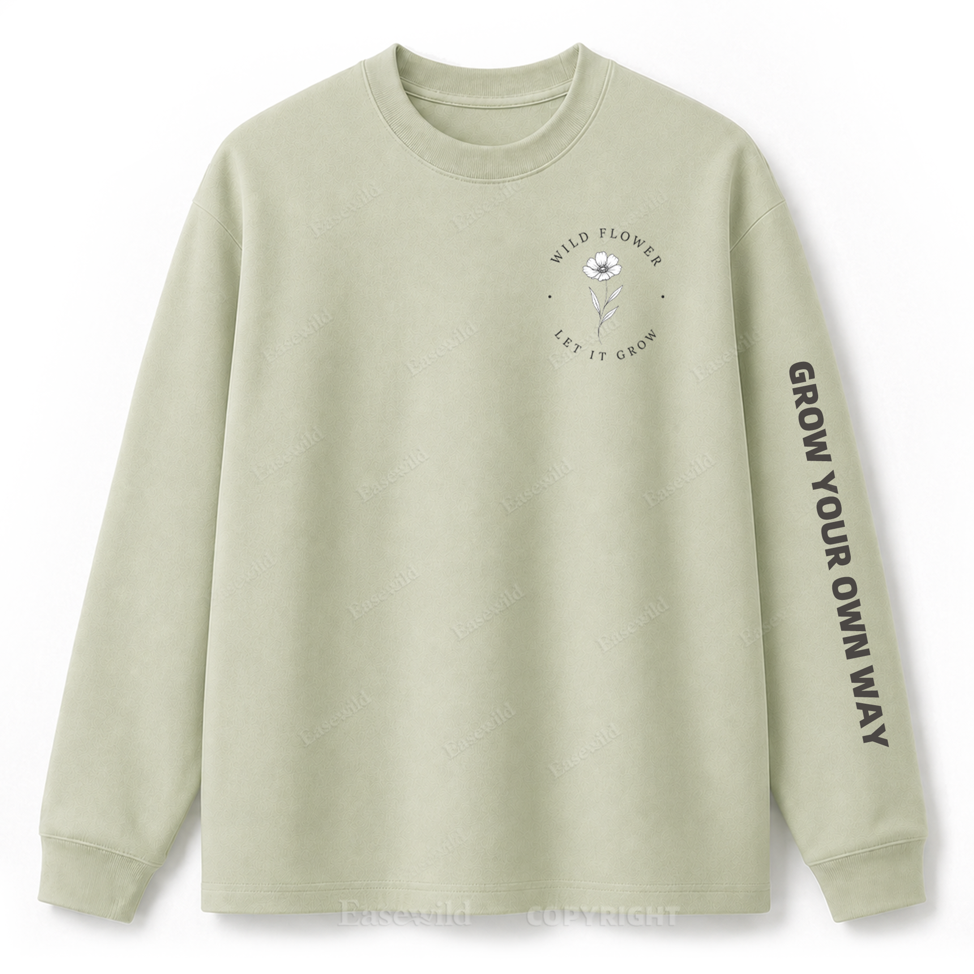 Wild Flower Minimal Graphic Long Sleeve Tee