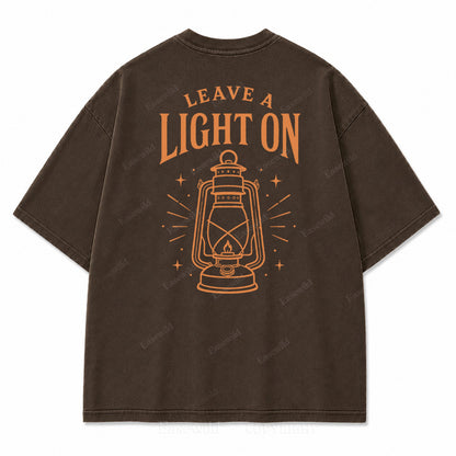 Leave A Light On Graphic Back Print Tee