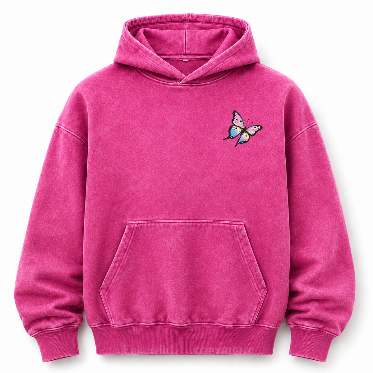 Becoming Slowly Butterfly Washed Graphic Hoodie