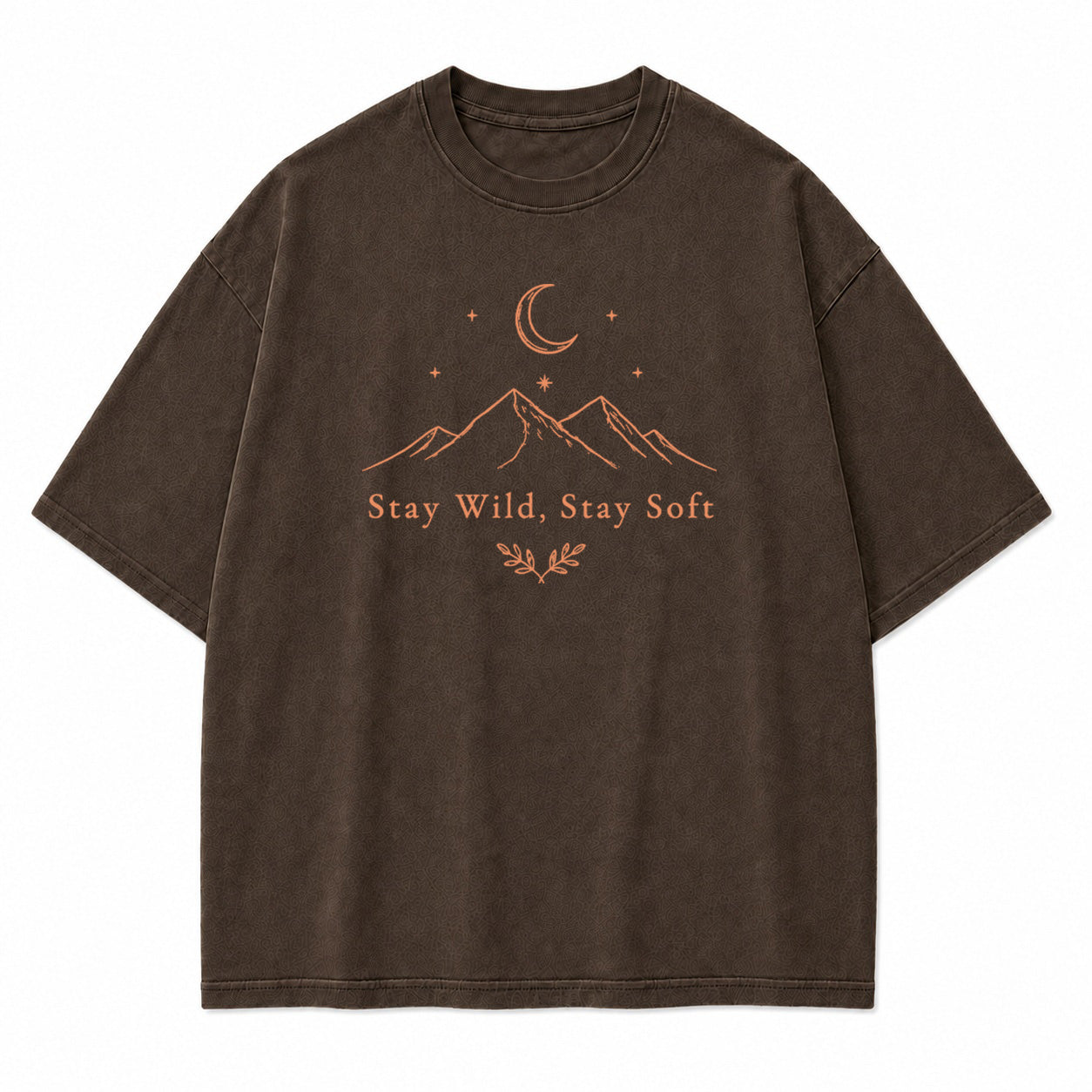 Stay Wild Stay Soft Mountain Moon Graphic T-Shirt