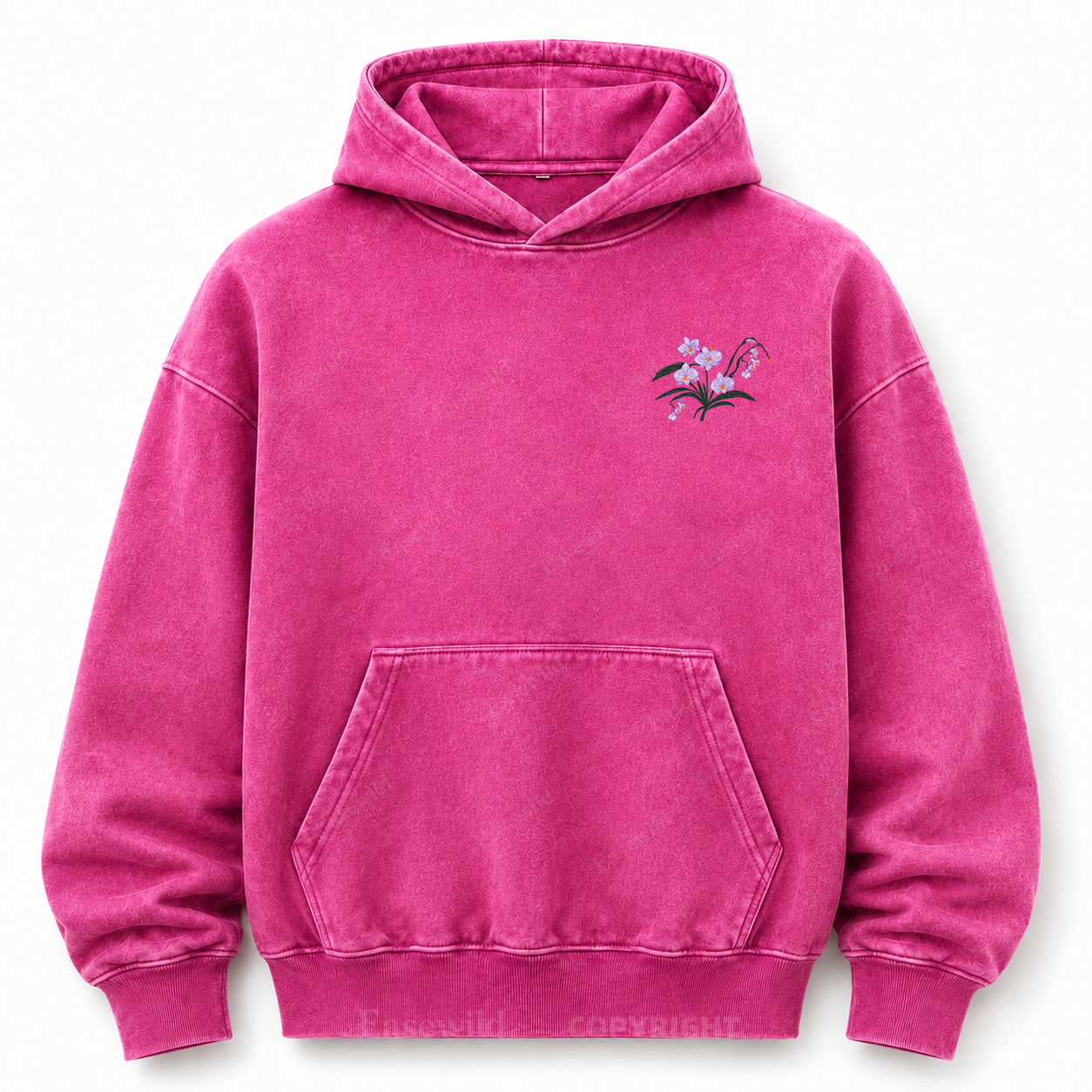 We All Grow Floral Botanical Washed Graphic Hoodie