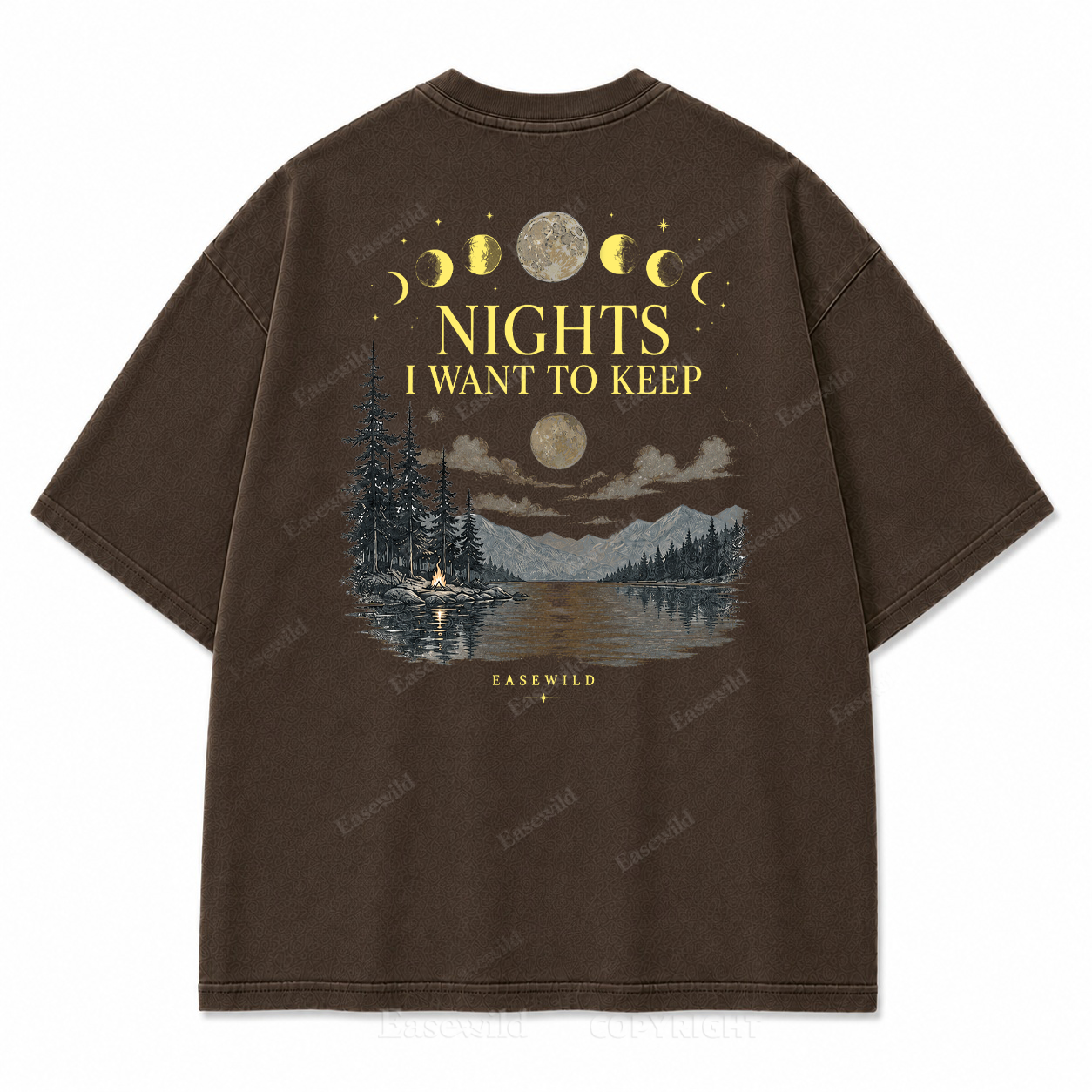 Nights I Want to Keep Washed Back Print Tee
