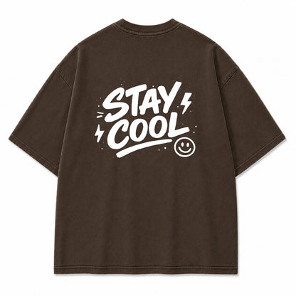 Stay Cool Smiley Graphic T-Shirt