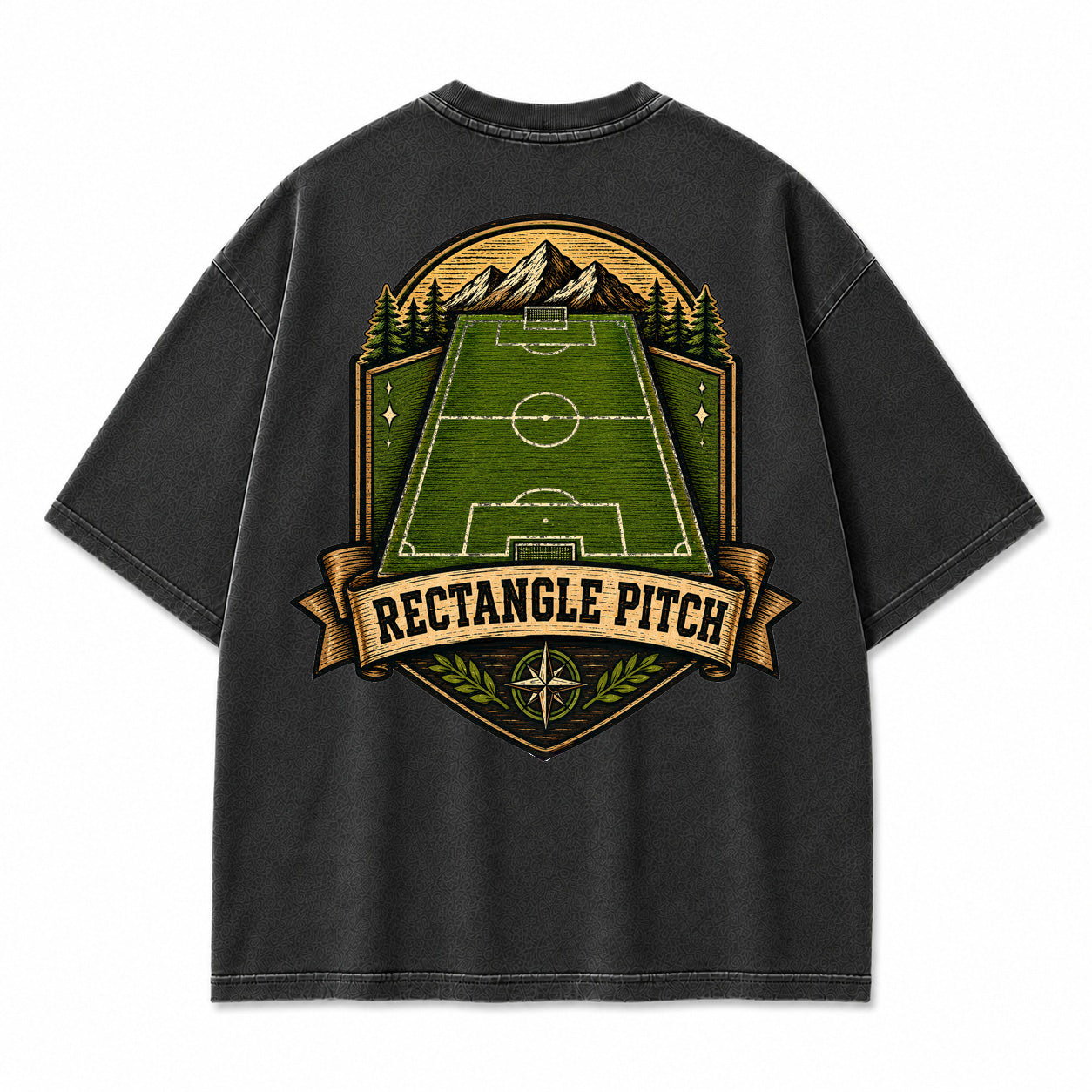 Rectangle Pitch Vintage Graphic T-Shirt