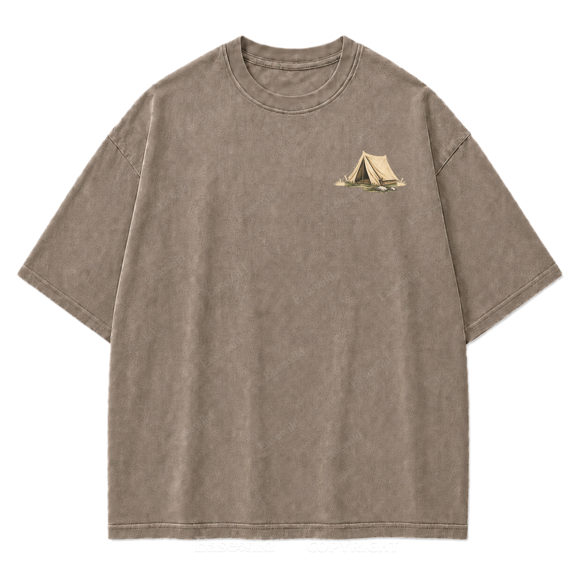 T-Shirt mit Lakeside Coffee Washed Print