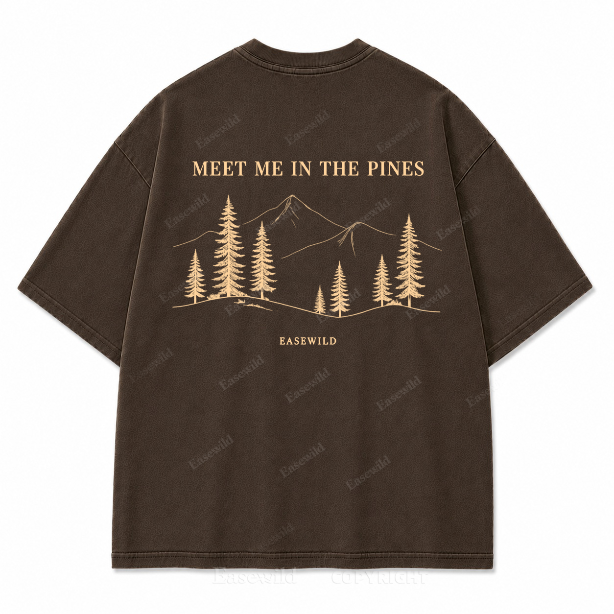 Meet Me in the Pines Washed Back Print Tee