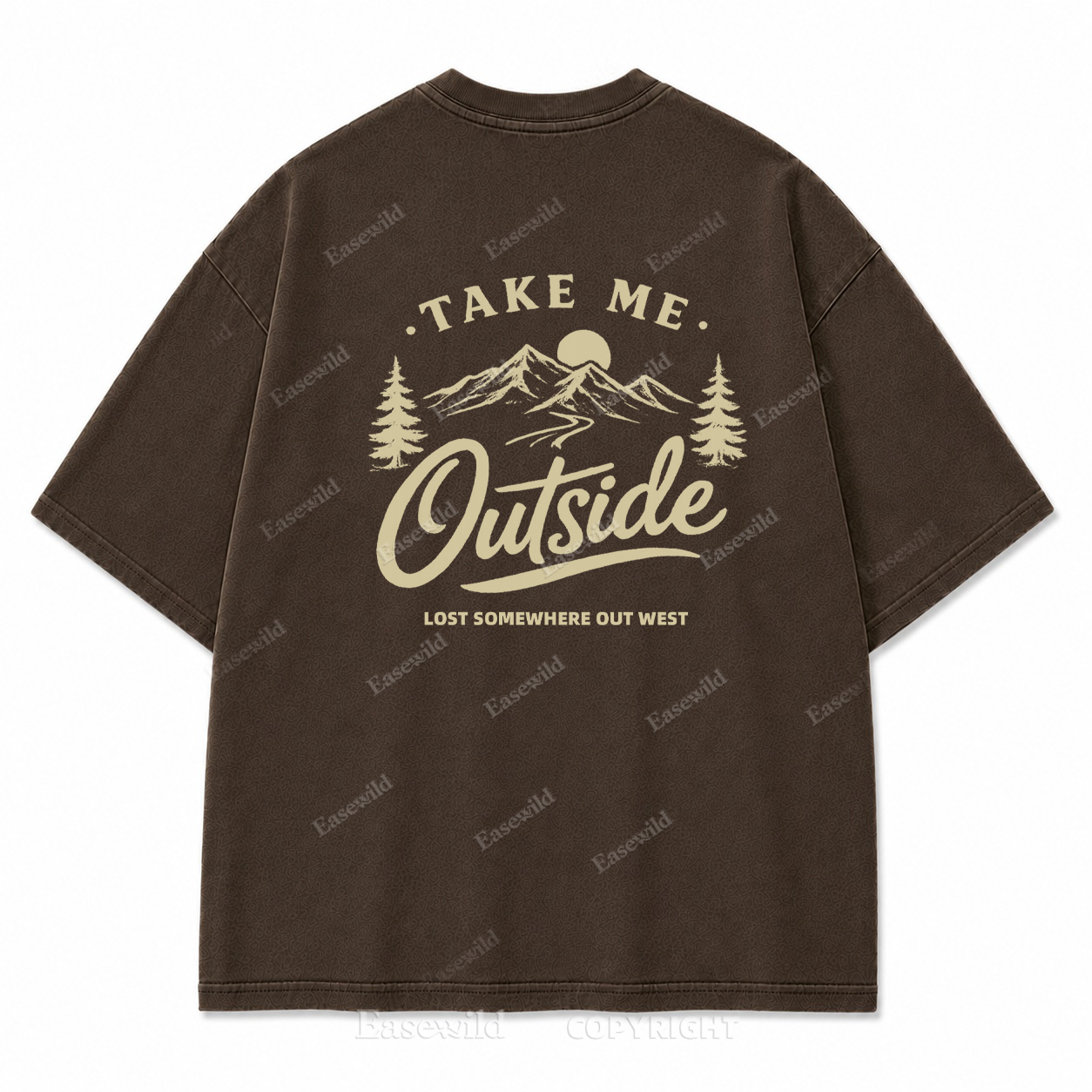 Take Me Outside Vintage Outdoor Washed Back Print Tee