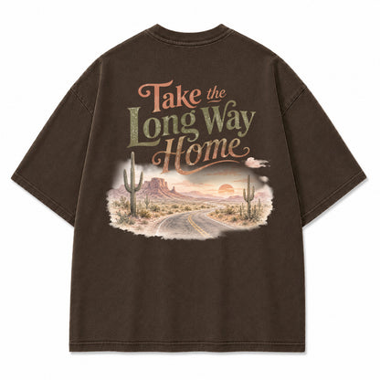 Take the Long Way Home Desert Graphic T-Shirt