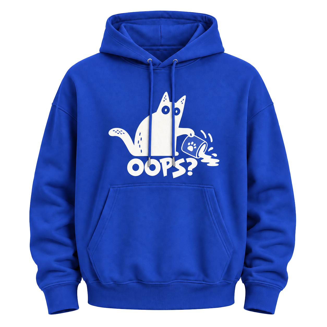 Oops! Clumsy Cat Hoodie – Cute Funny Graphic Sweatshirt