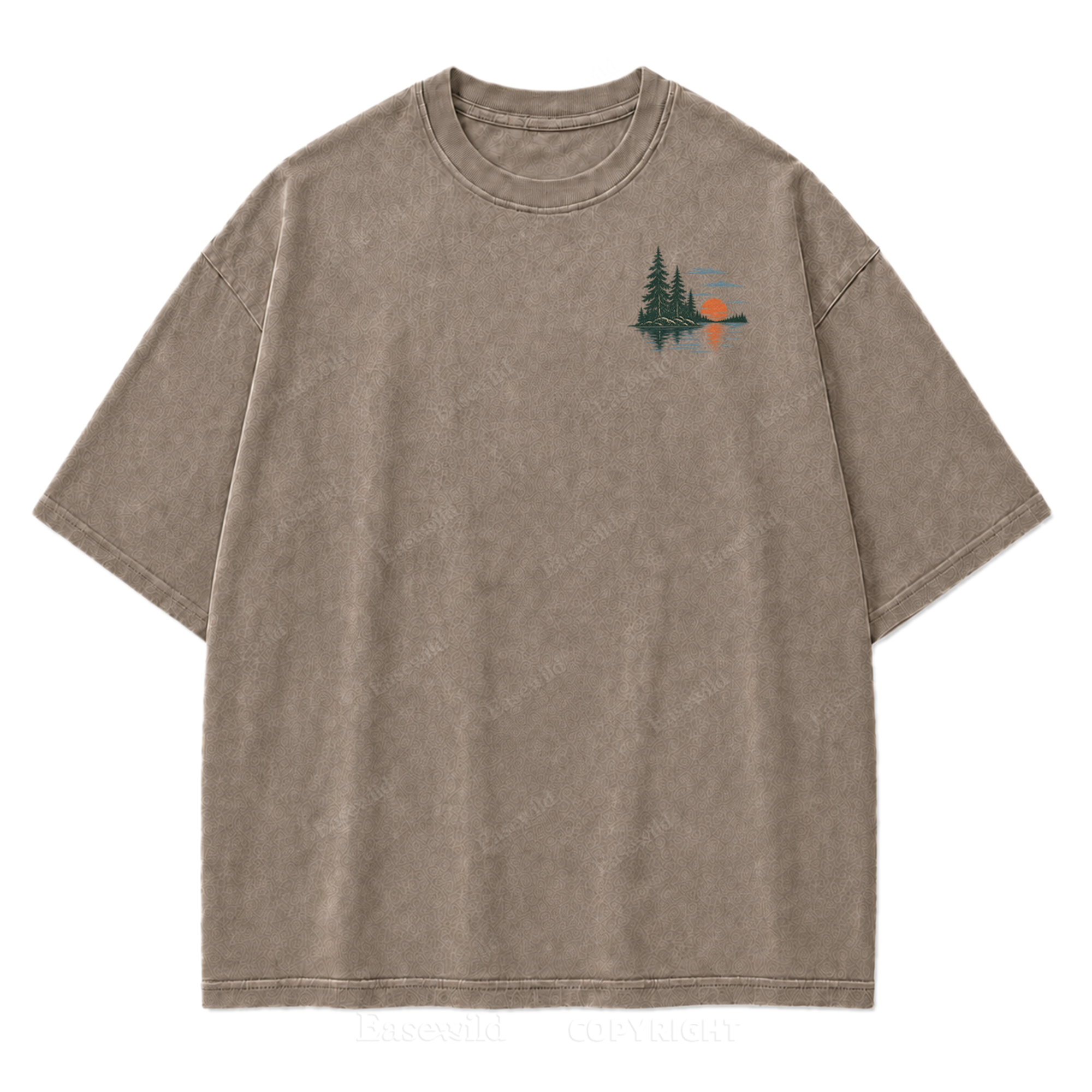 T-Shirt mit gewaschenem Aufdruck: Wo Seetage zu Erinnerungen werden