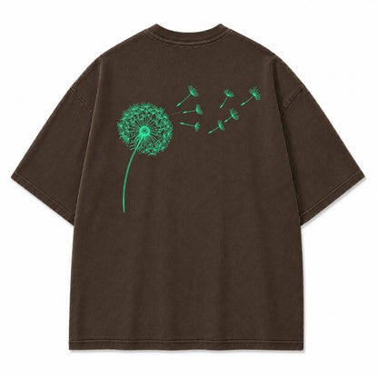 Drifting Wishes Dandelion Graphic T-Shirt