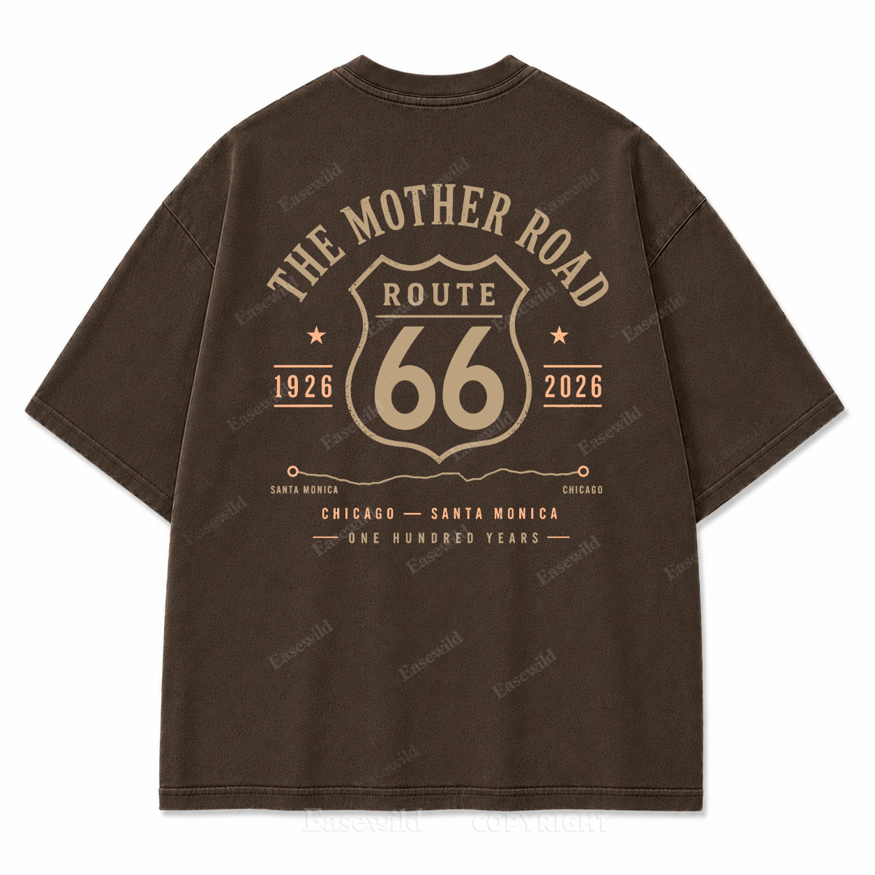 The Mother Road Centennial Washed Back Print Tee