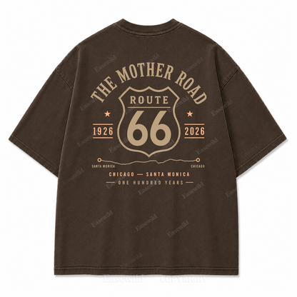 The Mother Road Centennial Washed Back Print Tee