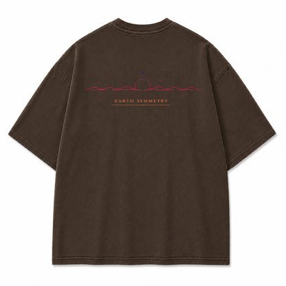 Earth Symmetry Desert Horizon Graphic T-Shirt