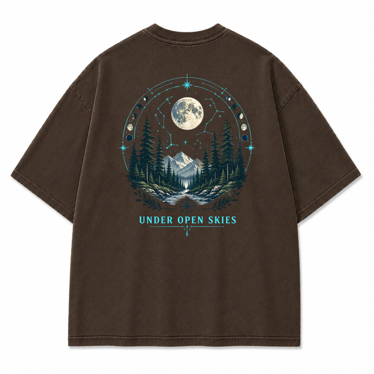 Moonlit Wildwood Compass Graphic T-Shirt