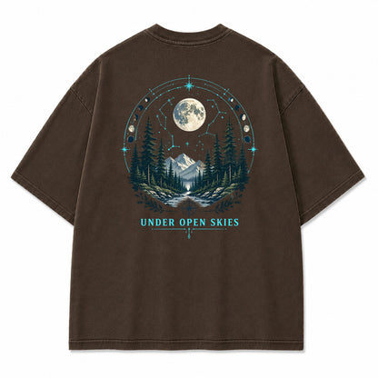 Moonlit Wildwood Compass Graphic T-Shirt