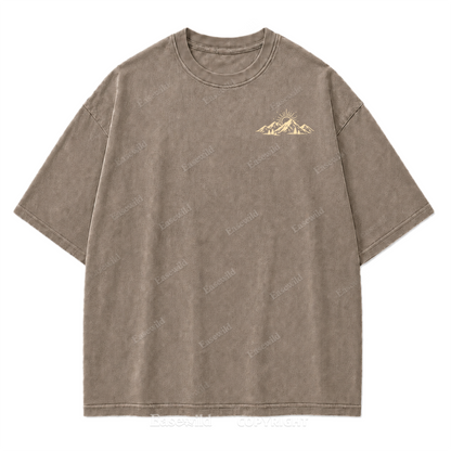 Faith Moves Mountains Washed Print Tee
