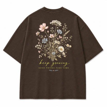Keep Growing Floral Graphic T-Shirt