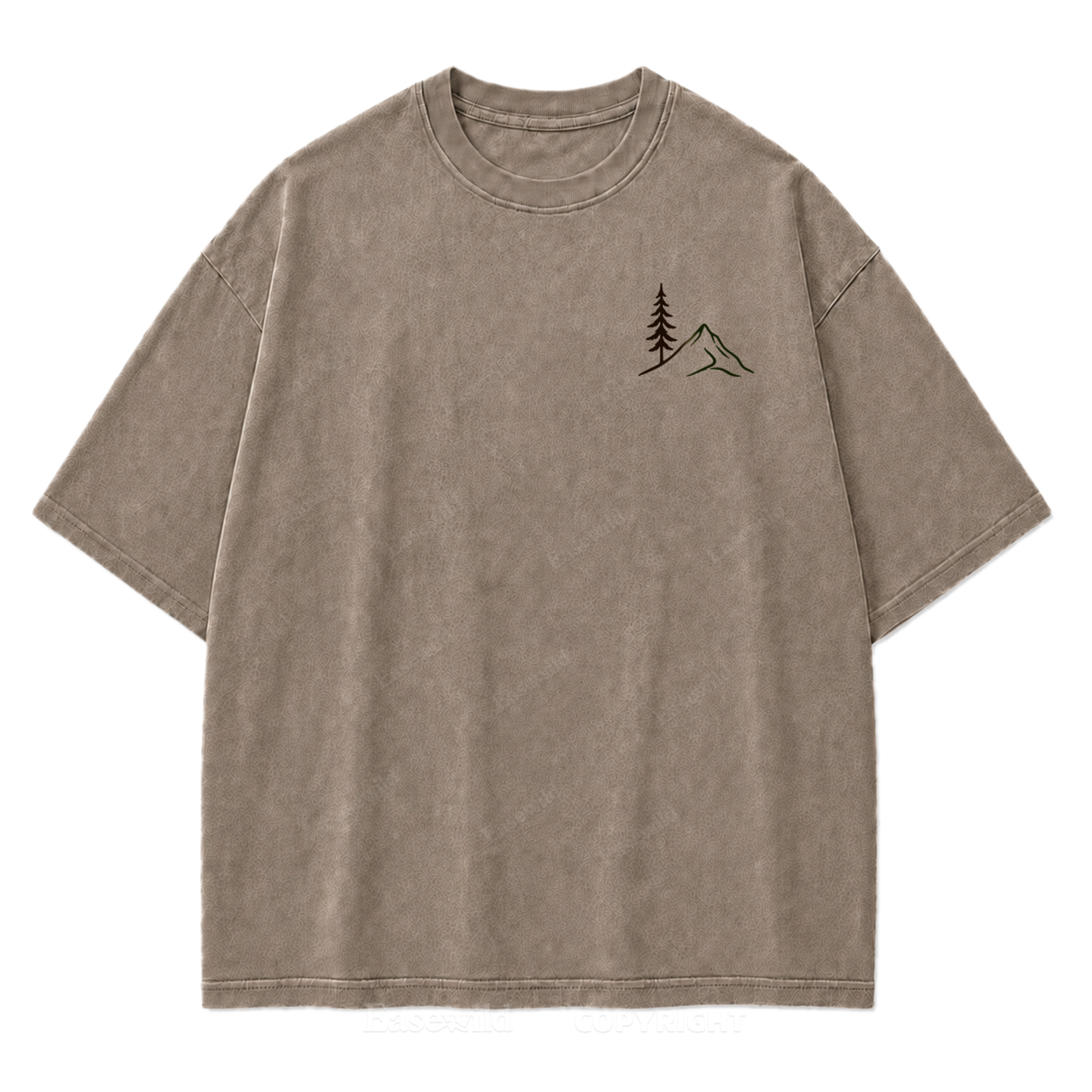 Stay Wild Stay Free Horizon Washed Print Tee