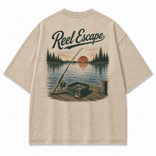 Reel Escape Lake Fishing Tee