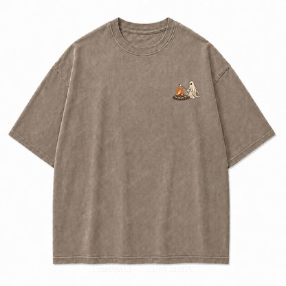 Lost In October Halloween Washed Graphic Tee