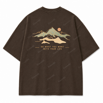 Do What You Want with Your Life Washed Back Print Tee