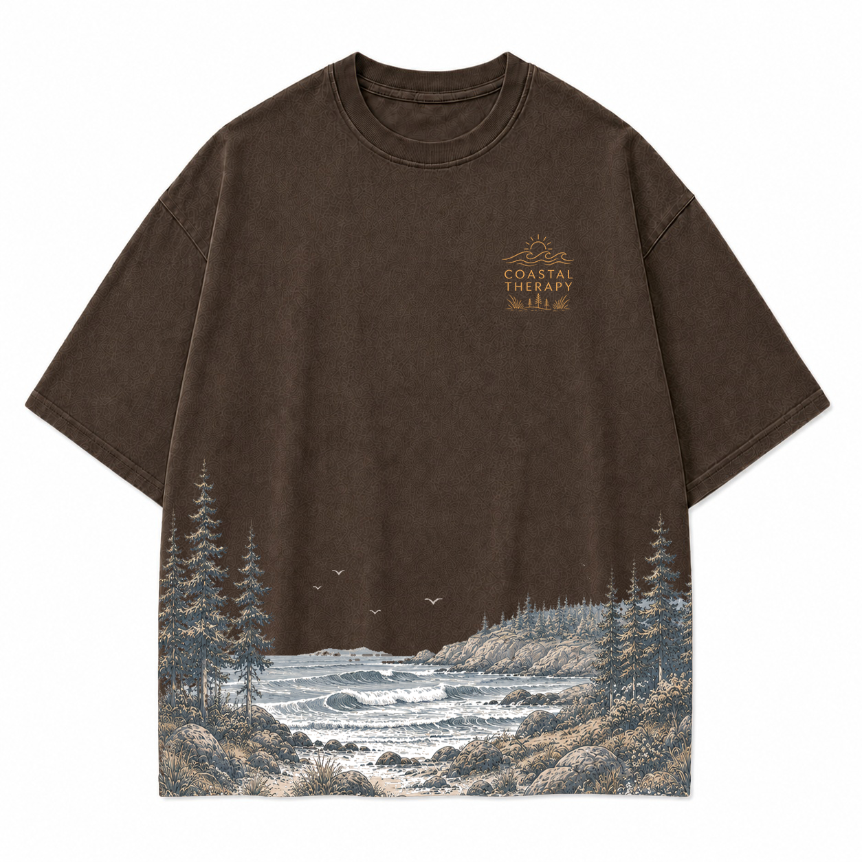 Coastal Therapy Landscape Scenic Hem Tee