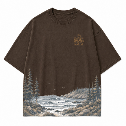 Coastal Therapy Landscape Graphic T-Shirt