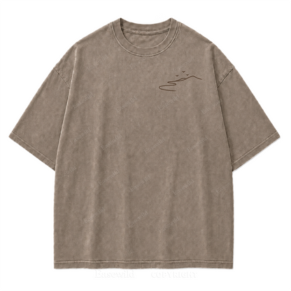 Where the Road Softens Washed Print Tee