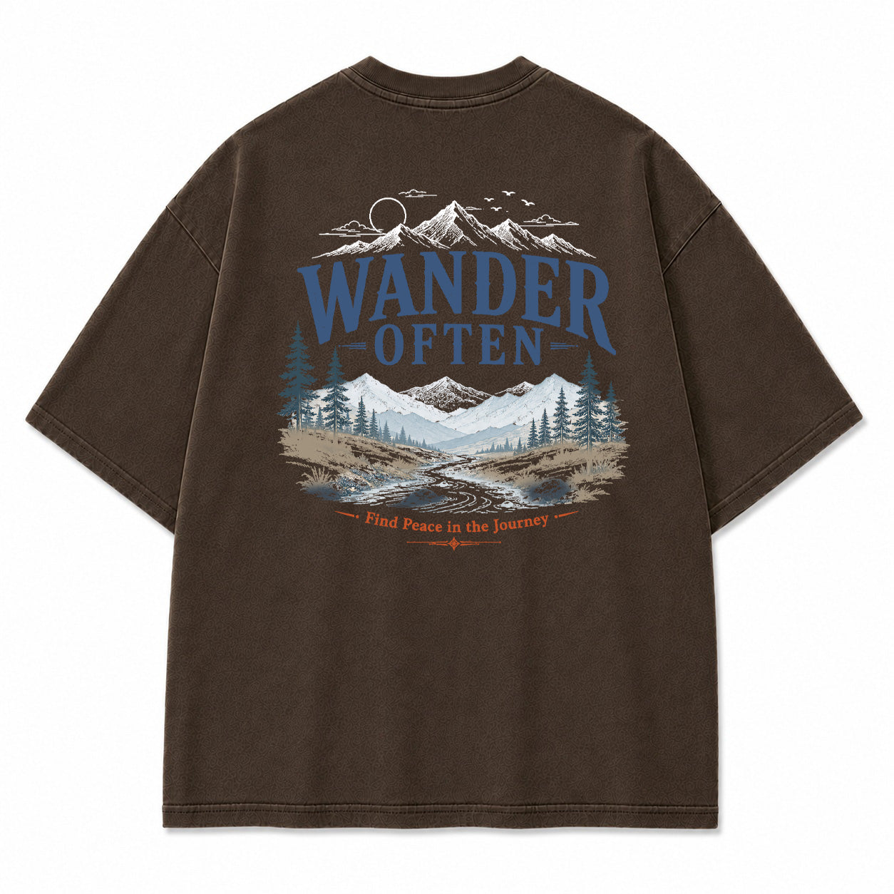 Wander Often Mountain River Graphic T-Shirt