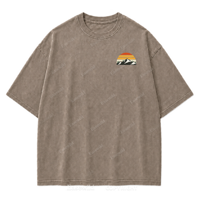 Trail Mood – Take A Hike Washed Print Tee