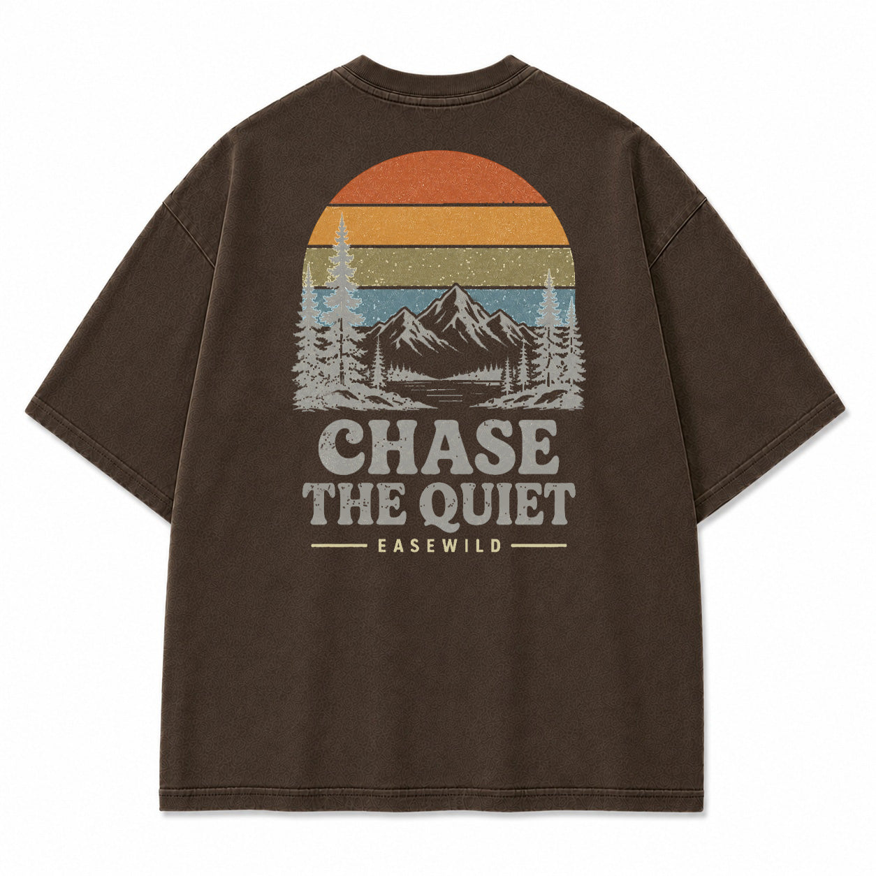 Vintage Berg Sonnenuntergang Grafik T-Shirt