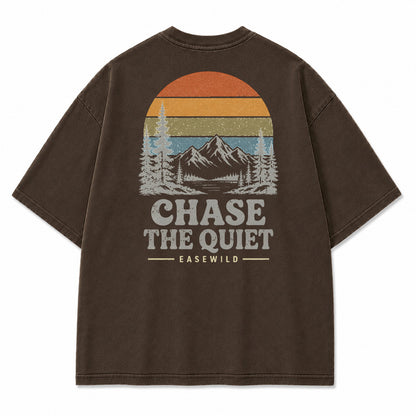 Vintage Berg Sonnenuntergang Grafik T-Shirt