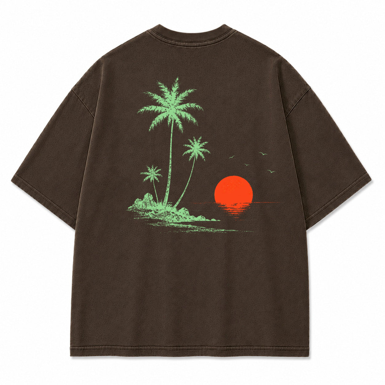 Sunset Shore Palm Island Graphic T-Shirt