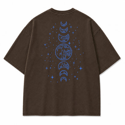 Moon Phase Alignment Celestial Graphic T-Shirt