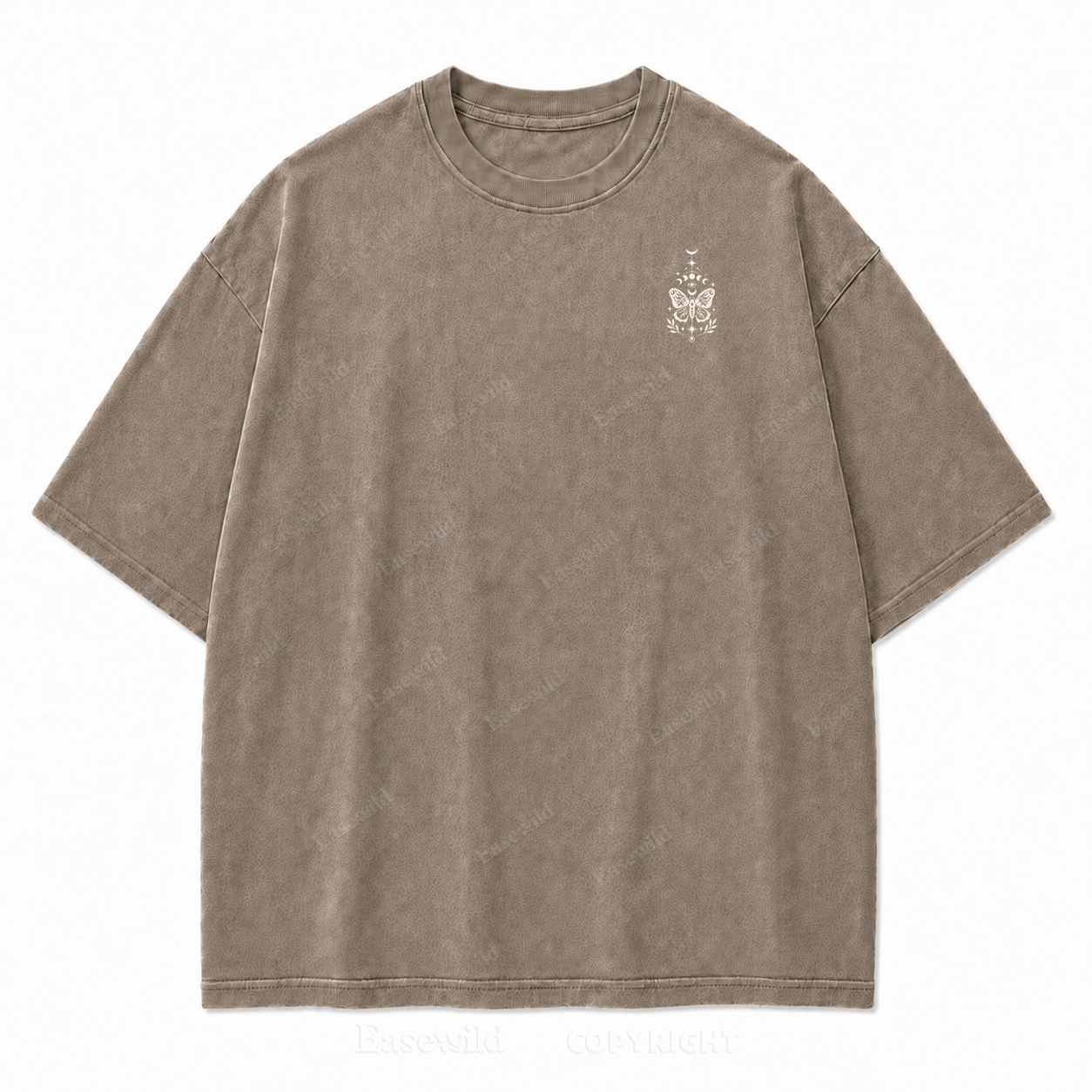 Lunar Magic Celestial Moth Moon‑Phase Graphic Print Tee